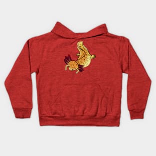 Copper axolotl mud puppy shirt Kids Hoodie